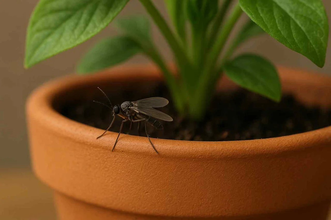 بهترین روش از بین بردن پشه گلدان🪴 حشرات ریز سفید در خاک✅